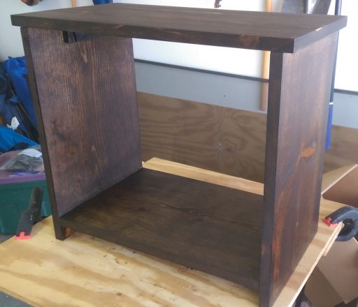 Night Stand After Stain Dried