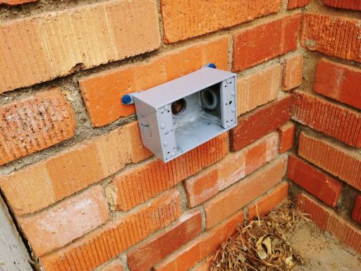 Exterior Outlet: Box Installed on Brick