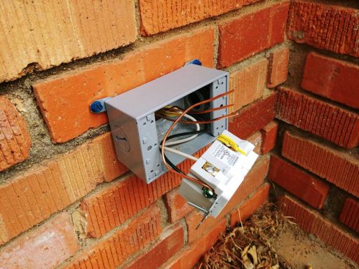 Exterior Outlet Being Wired