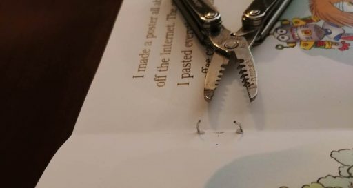 Saddle Stitch Book Repair - Open Staples
