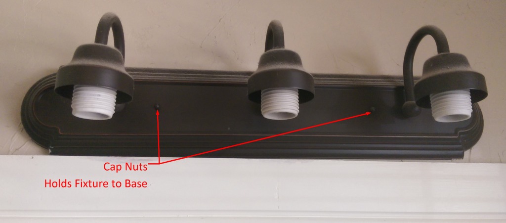 Light Fixture with Globes Removed