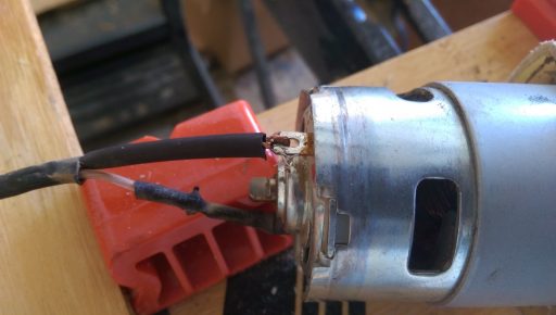 Battery String Trimmer Motor with Wire Attached for Soldering