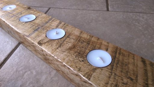 Finished Un-stained Candle Holder