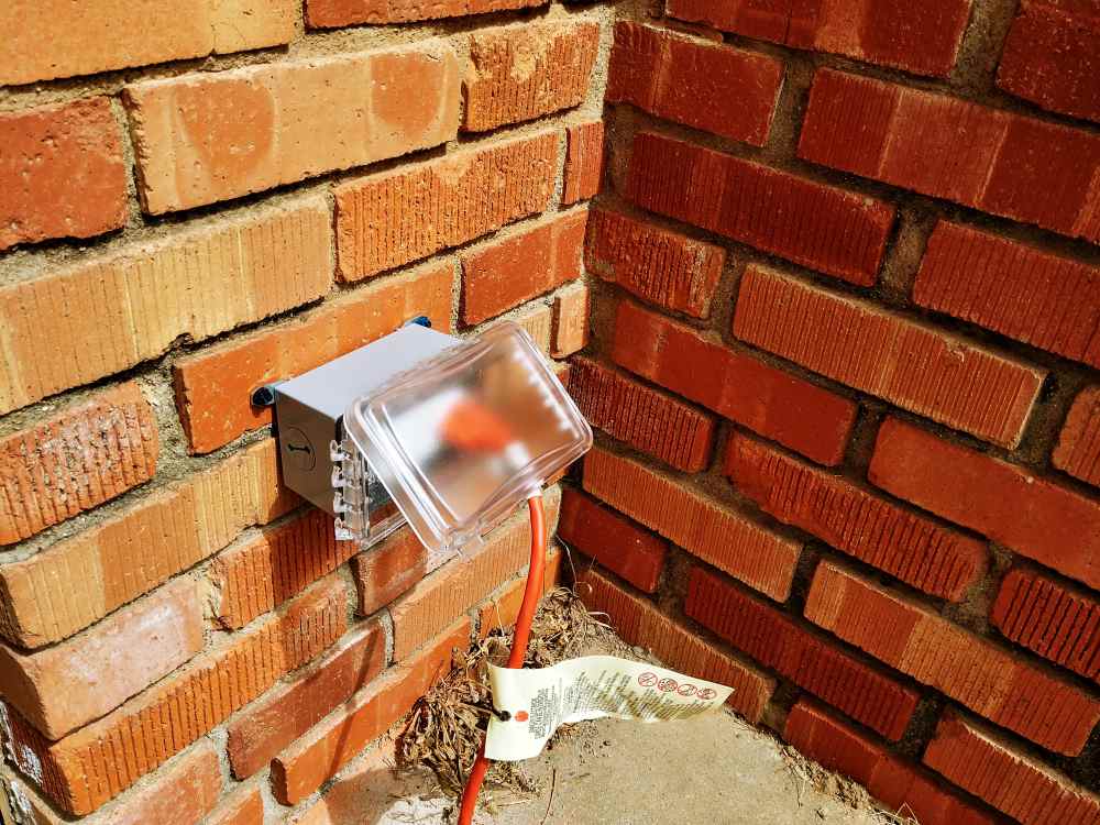 Add an Exterior Outlet on A Brick House - HomeDIYGeek electrical wiring wall receptacle 